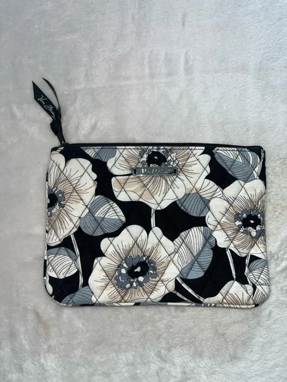 Vera Bradley Camellia Floral Cosmetic Duo Set Travel Pouches Small Zipper Bags